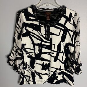 MULTIPLES BEADED BLOUSE